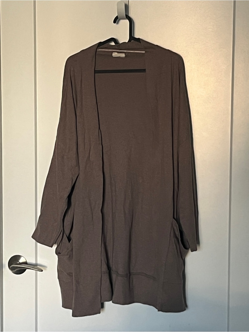 Pact Brown Open-Front Women's Cardigan